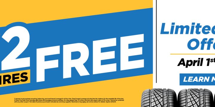Buy 2 Tires Get 2 Tires Free